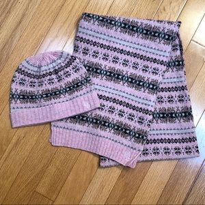 Lauren Ralph Lauren Winter Scarf & Hat 100% Wool